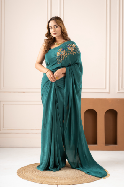 Mayur Chaaya Pure Natural Crepe Saree