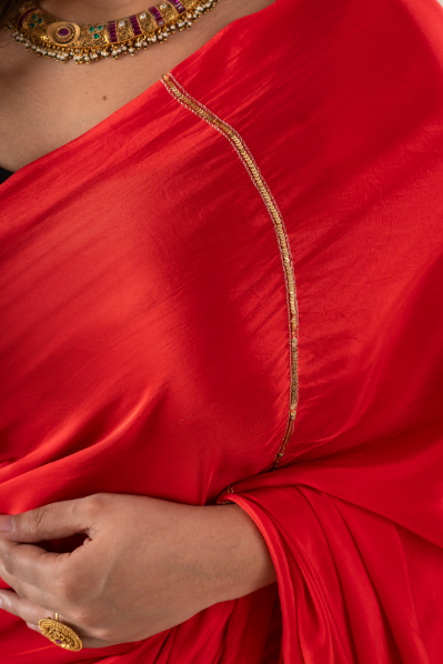 Kanaka Pushp Pure Natural Crepe Saree - Image 3